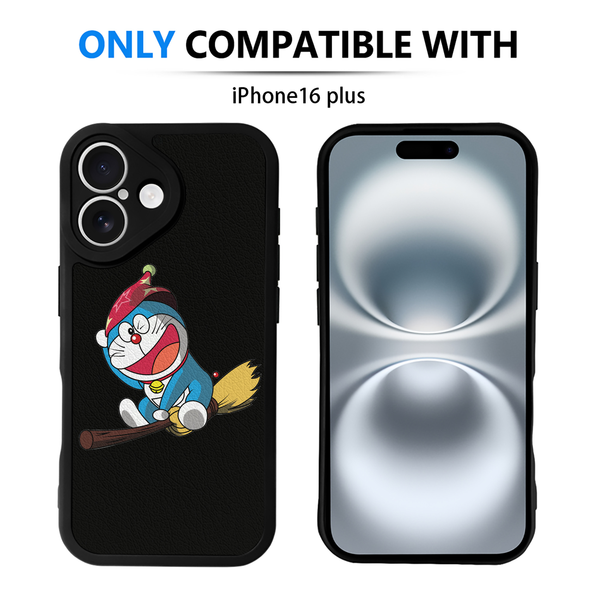 （画像用） ドラえもん Doraemon 【iPhone 16シリーズ対応】シリコンスマホケース（レザー調） 材質：シリコン